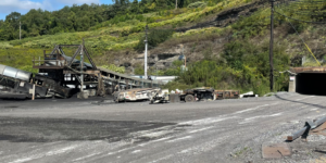 Onsite room and pillar underground coal mine entry area. coal-mine-entry-area